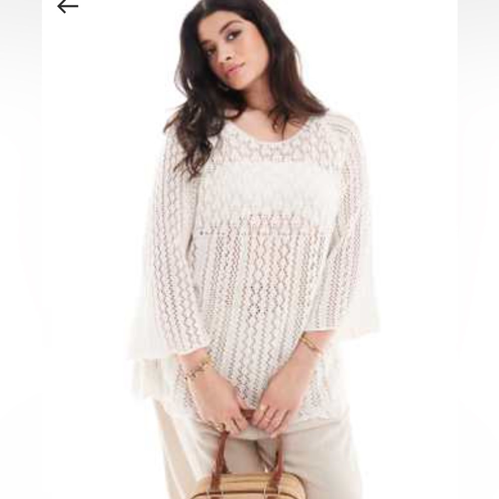 Elegant White Lace Women's Top